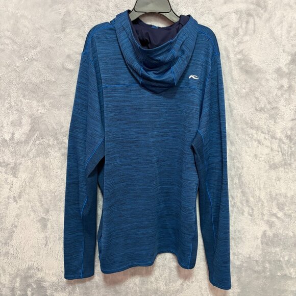 KJUS Sweatshirt Mens XL Liam Hooded Midlayer Wool Blend Stretch Pullover Logo - Picture 10 of 11